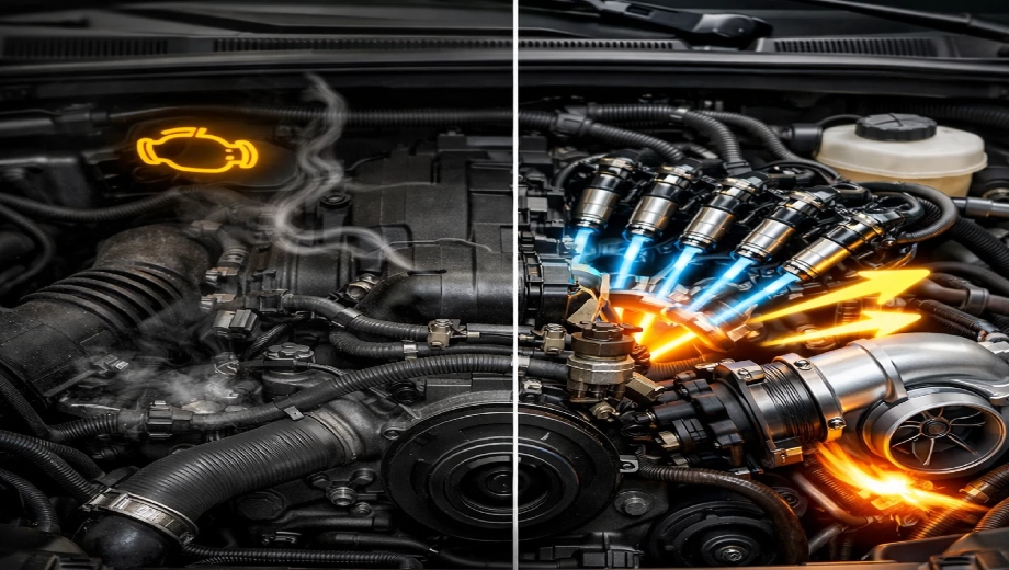 ضعف شتاب هنگام گاز؛ دلایل پنهان افت قدرت موتور و راه‌حل اصولی