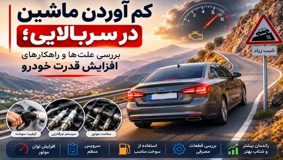 کم آوردن ماشین درسربالایی